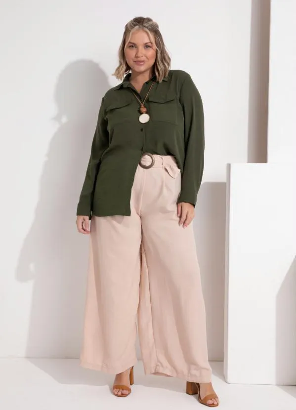 Queima Estoque - Camisa Verde com Bolsos 8