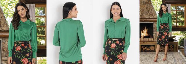 Camisa Verde com Botes