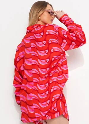Farm - Camisa Viscolinho Vermelho - FARM