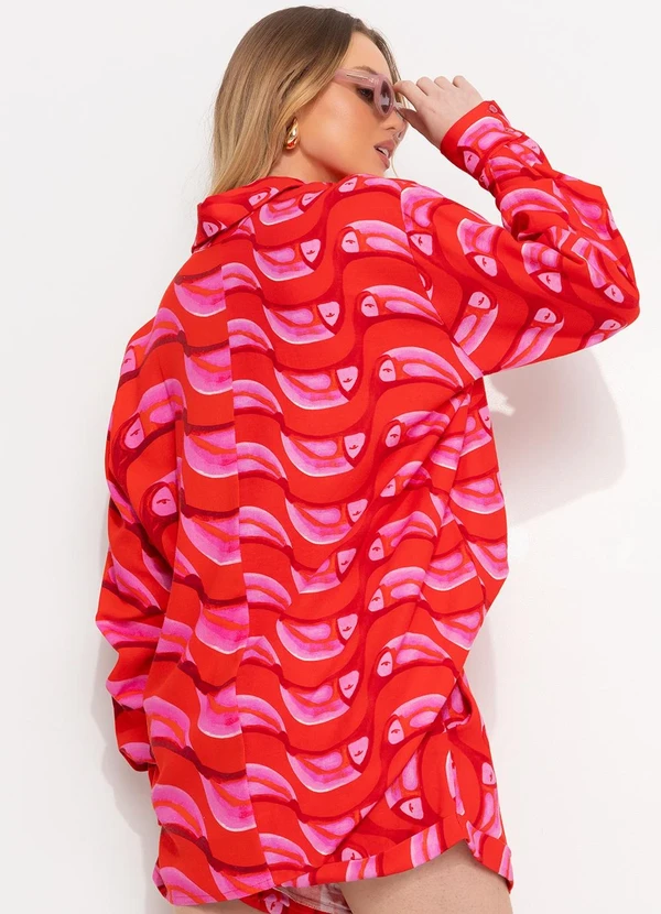 Farm - Camisa Viscolinho Vermelho 2