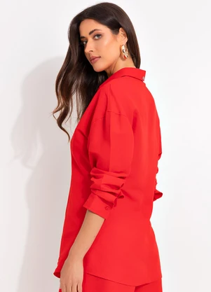 Colcci - Camisa Viscolinho Vermelho - COLCCI