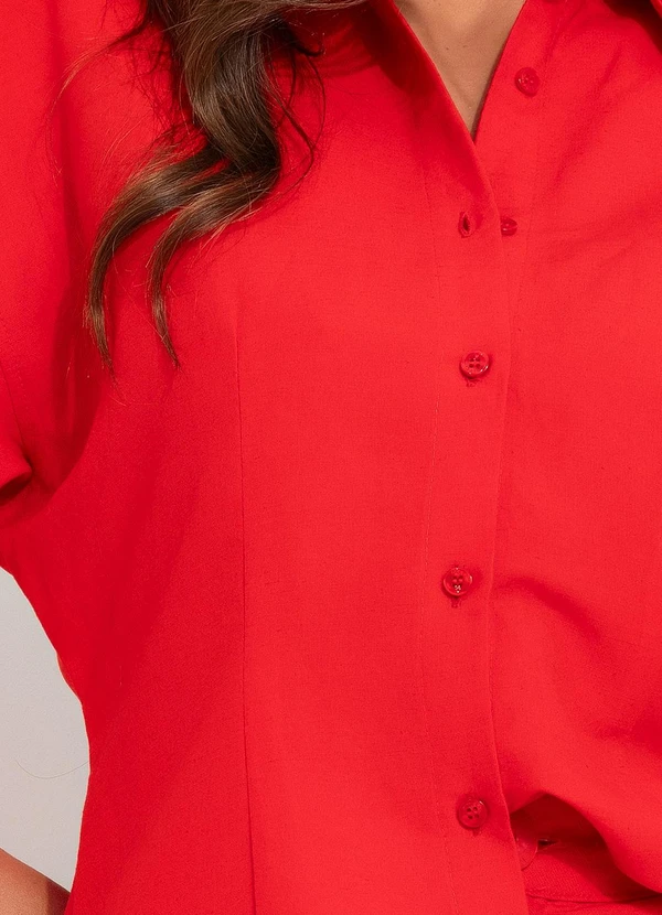 Colcci - Camisa Viscolinho Vermelho 8