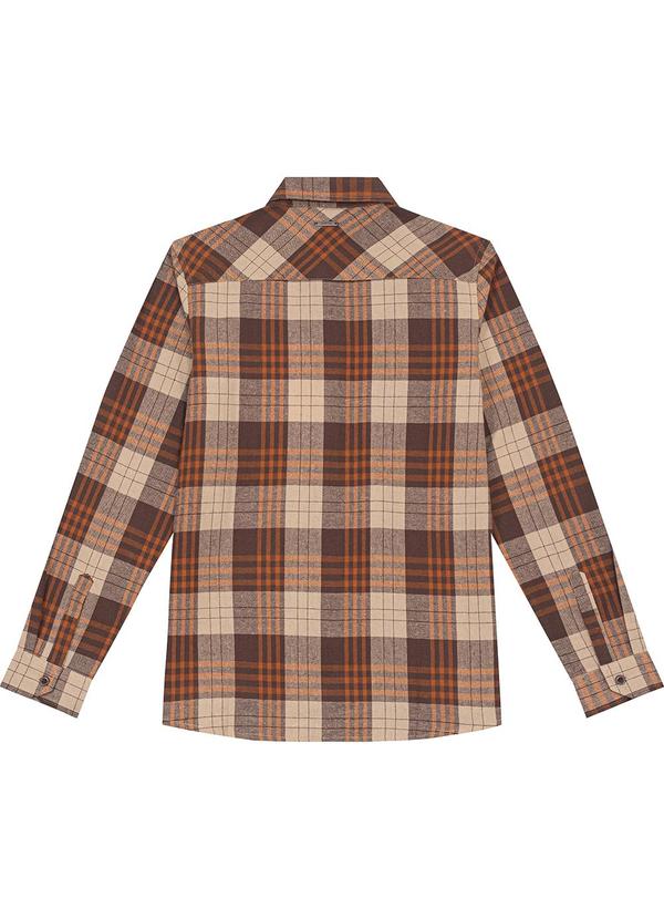 Enfim - Camisa Xadrez Flanelada Ampla Marrom 4