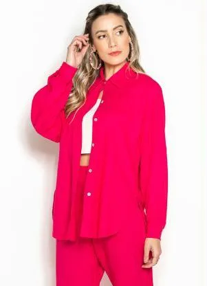 Maria Filó - Camisão de Linho Rosa - MARIA FILÓ