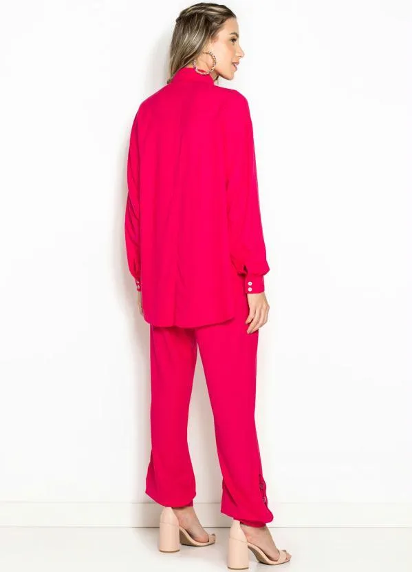 Maria Filó - Camisão de Linho Rosa 4