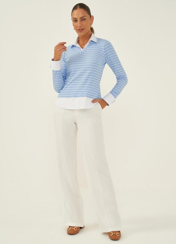 Principessa - Suéter Camisa Listrada Nalva Azul 5