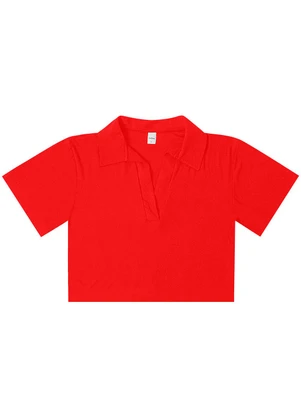 Rovitex - Blusa Feminina Manga Curta em Visco Laranja - ROVITEX