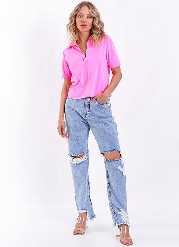 Amo Brand - Blusa Gola Polo Pink 2