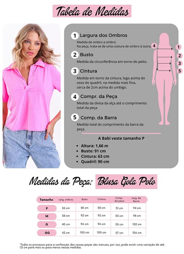 Amo Brand - Blusa Gola Polo Pink 4