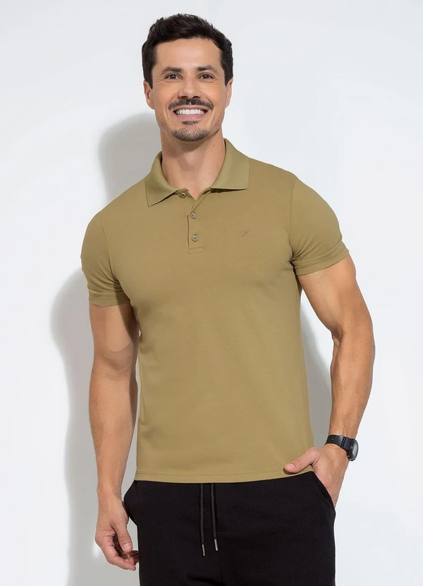 Exco - Camisa Polo em Algodão Bege