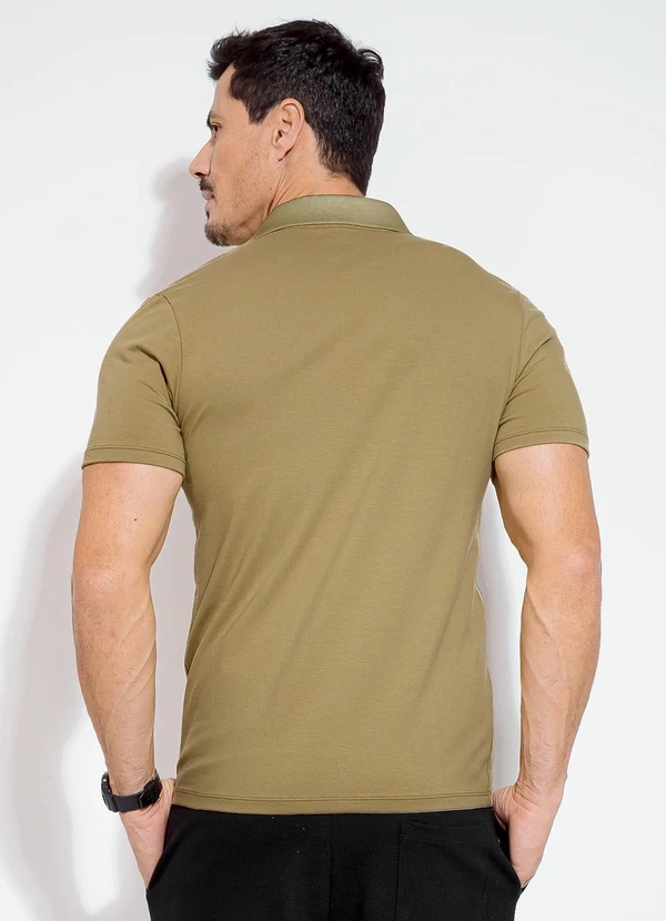 Exco - Camisa Polo em Algodão Bege 2