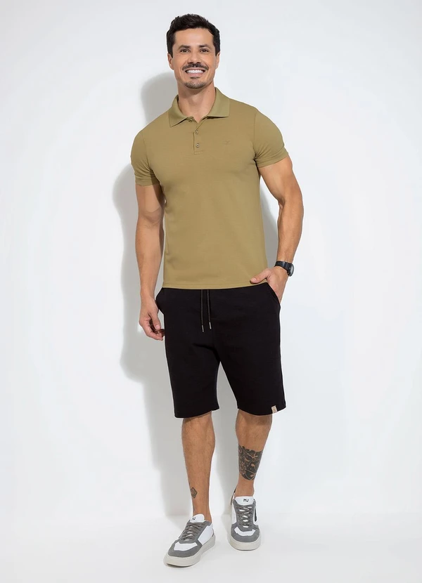 Exco - Camisa Polo em Algodão Bege 3