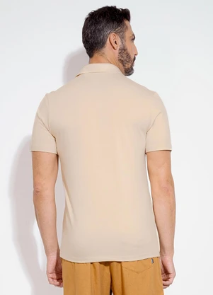 Exco - Camisa Polo em Algodão Bege - EXCO