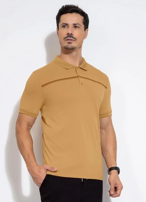 Exco - Camisa Polo em Algodão Bege - EXCO