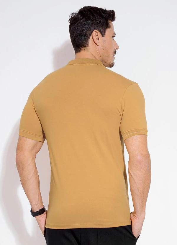 Exco - Camisa Polo em Algodão Bege 2