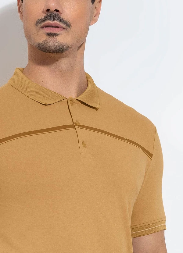 Exco - Camisa Polo em Algodão Bege 3