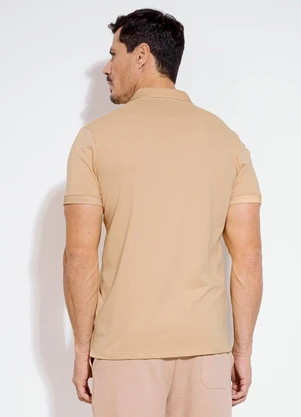 Exco - Camisa Polo em Algodão Bege - EXCO