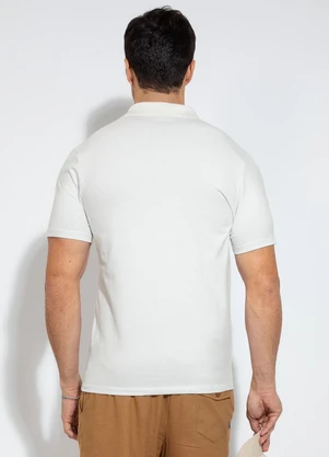 Exco - Camisa Polo em Algodão Branco  - EXCO