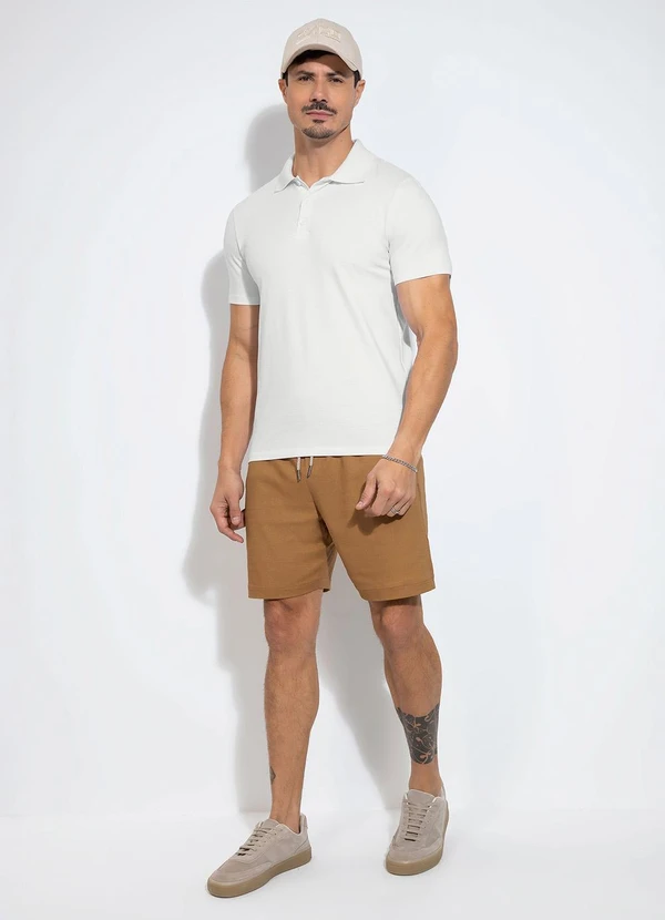 Exco - Camisa Polo em Algodão Branco  3