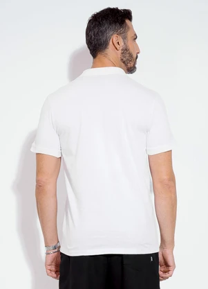 Exco - Camisa Polo em Algodão Branco  - EXCO