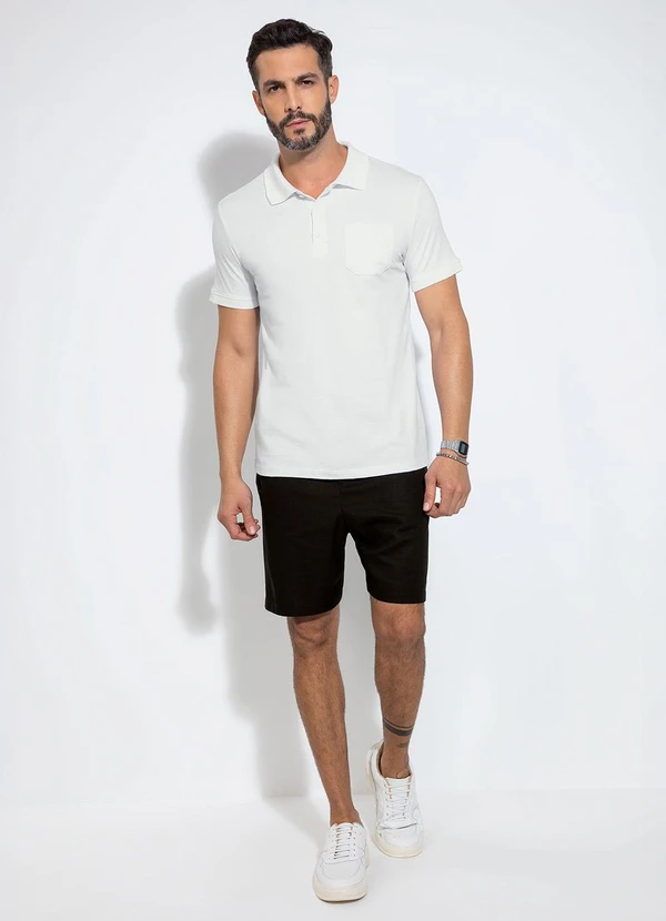 Exco - Camisa Polo em Algodão Branco 3