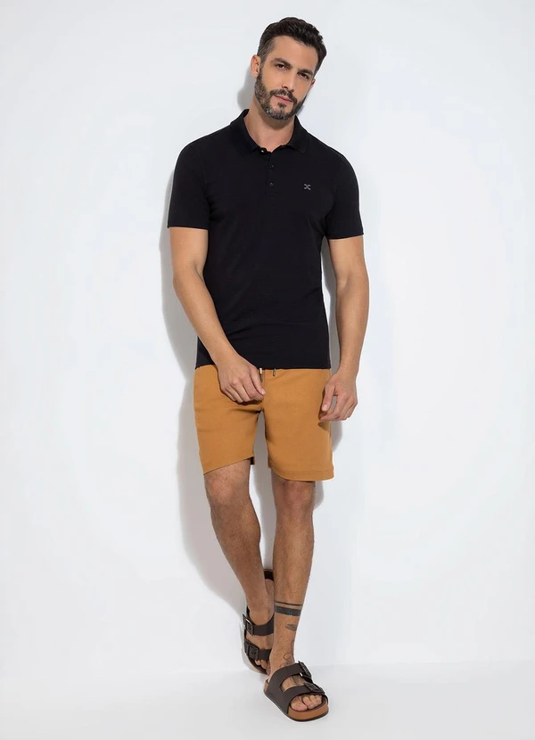 Exco - Camisa Polo em Algodão Preto 3