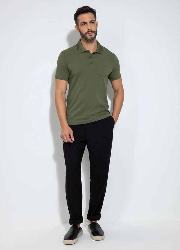 Exco - Camisa Polo em Algodão Verde 3