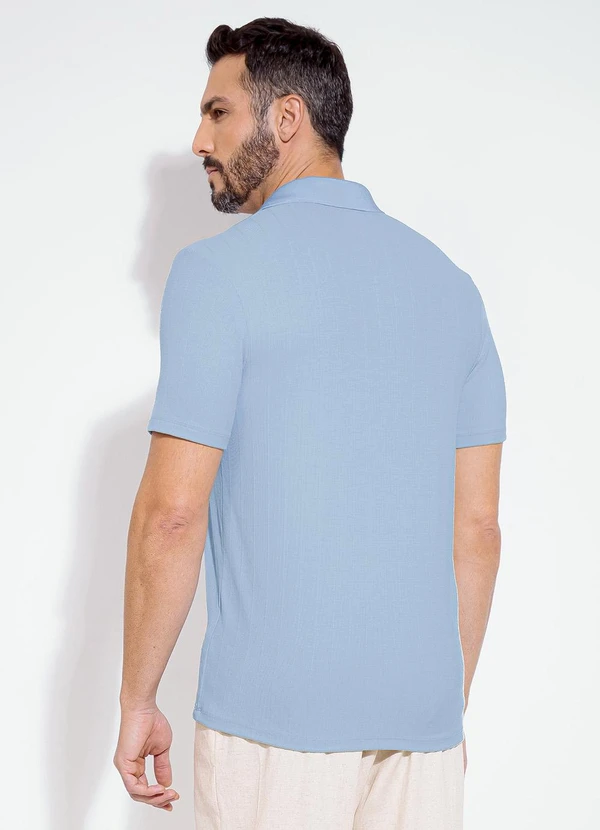 Exco - Camisa Polo em Canelado Azul 2