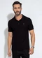 Exco - Camisa Polo em Canelado Azul - variação: Preto