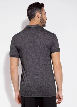 Exco - Camisa Polo em Malha Preto - EXCO