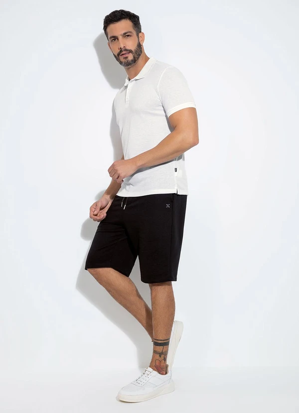 Exco - Camisa Polo em Malha Texturizada Branco  3