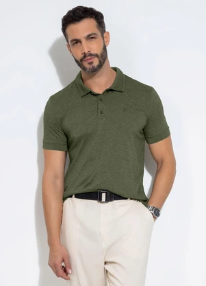 Exco - Camisa Polo em Malha Verde - EXCO