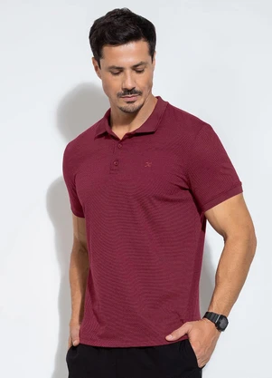 Exco - Camisa Polo em Malha Vermelho - EXCO