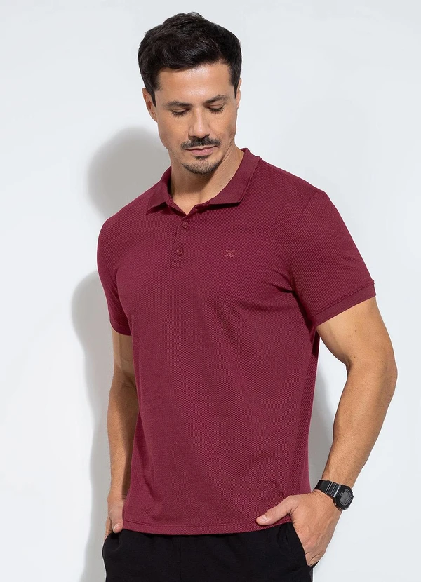 Exco - Camisa Polo em Malha Vermelho
