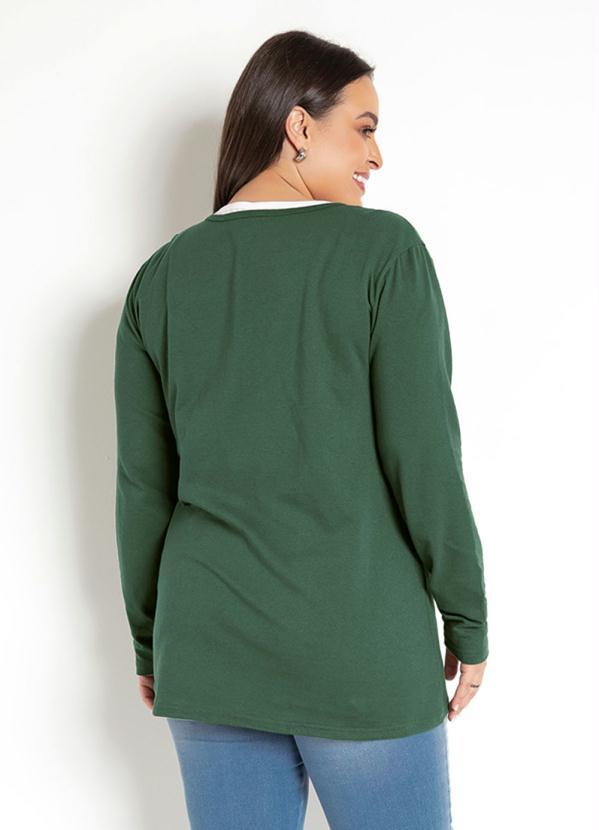 Outlet - Blazer Moletinho Verde Musgo com Bolsos Frontais 10