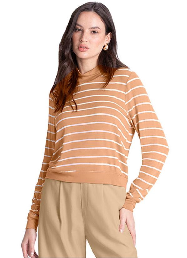 Rezzato - Blusão Gola Alta Feminino Marrom