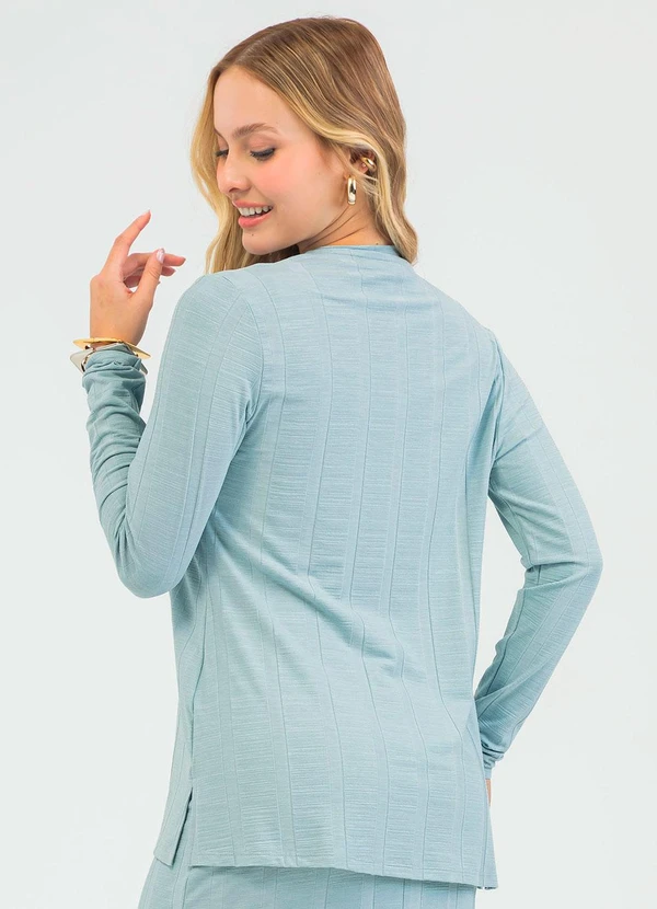 Cativa - Cardigã em Canelado Cinza 2