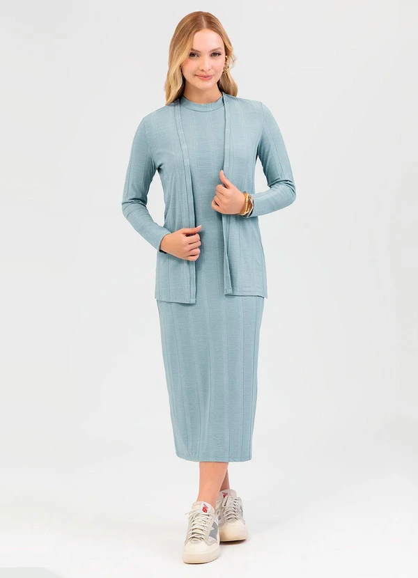 Cativa - Cardigã em Canelado Cinza 3