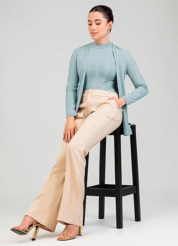 Cativa - Cardigã em Canelado Cinza 4