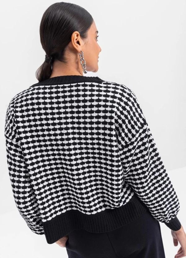 Essendi - Cardigã Feminino em Tricô  Preto 2
