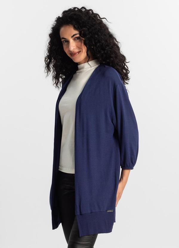 Rovitex - Cardigan 3/4 Feminino Azul