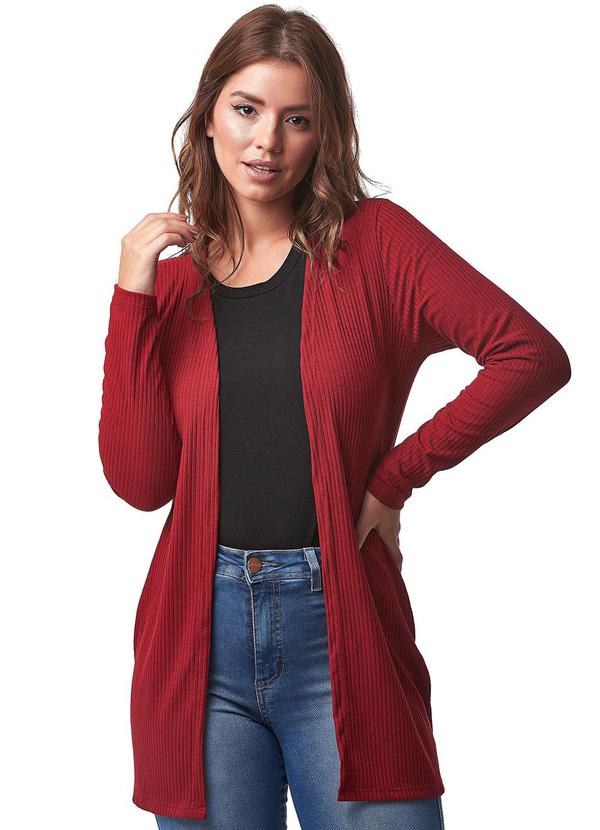 E-blossom - Cardigan Aline Bordô