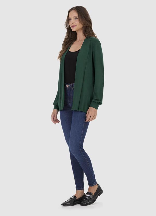 Malwee - Cardigan Alongado em Viscose Stretch Verde 6