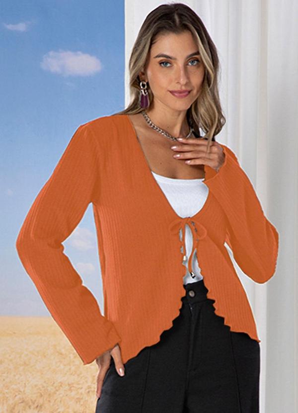 Use Modo - Cardigan Amarracao Laranja