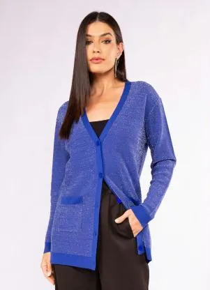 Doce Trama - Cardigan Azul - DOCE TRAMA