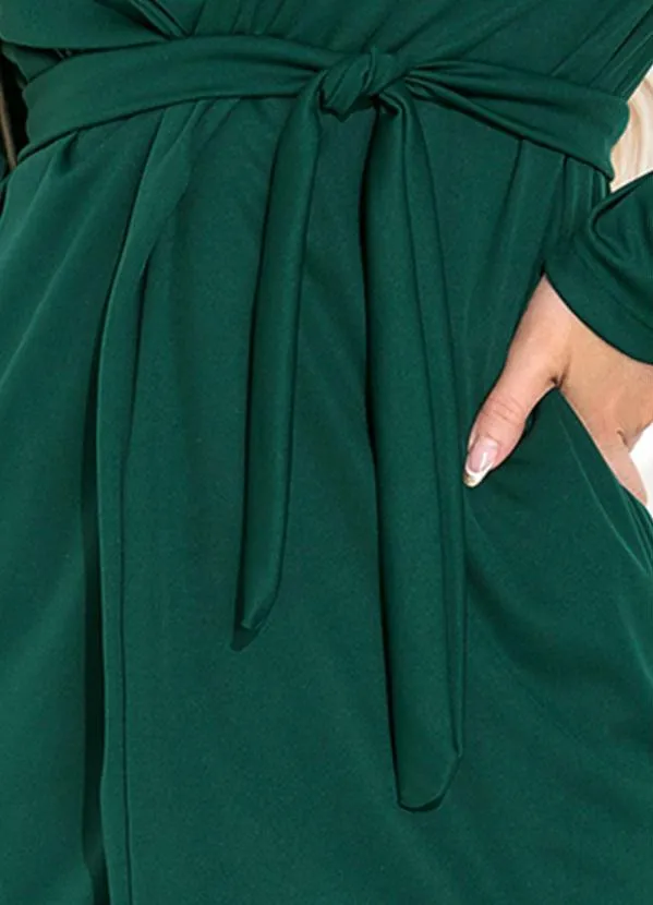 Moda Pop - Cardigan com Mangas Longas Verde 5