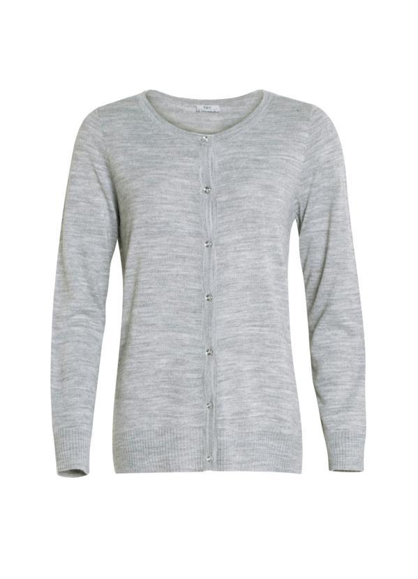 bonprix - Cardigan de Tricô Cinza Mescla 5