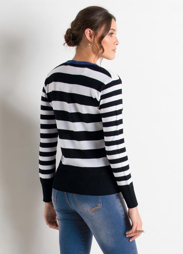 Quintess - Cardigan de Tricô Listrado 2