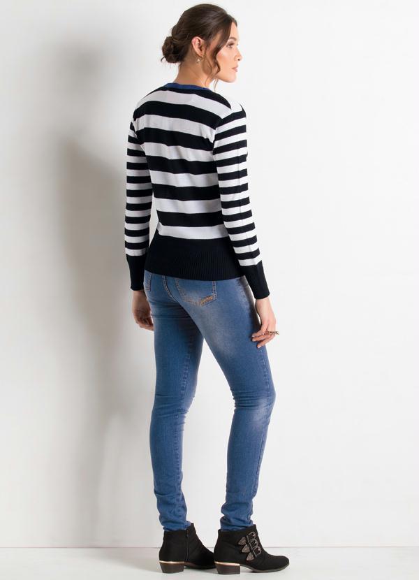 Quintess - Cardigan de Tricô Listrado 4