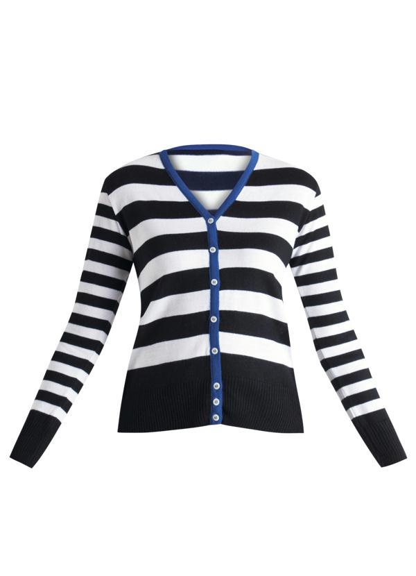 Quintess - Cardigan de Tricô Listrado 5